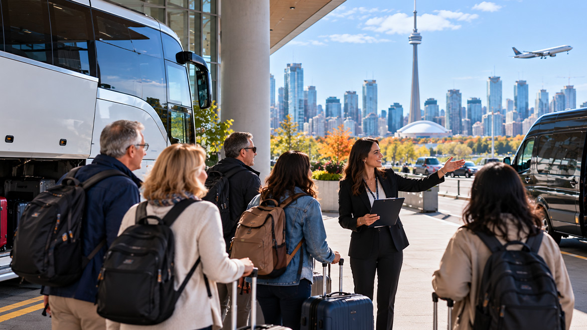 Airport transfers and group travel coordination in Canada