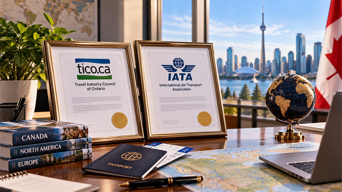 TICO registration and IATA accreditation for Alaedin Travel Canada