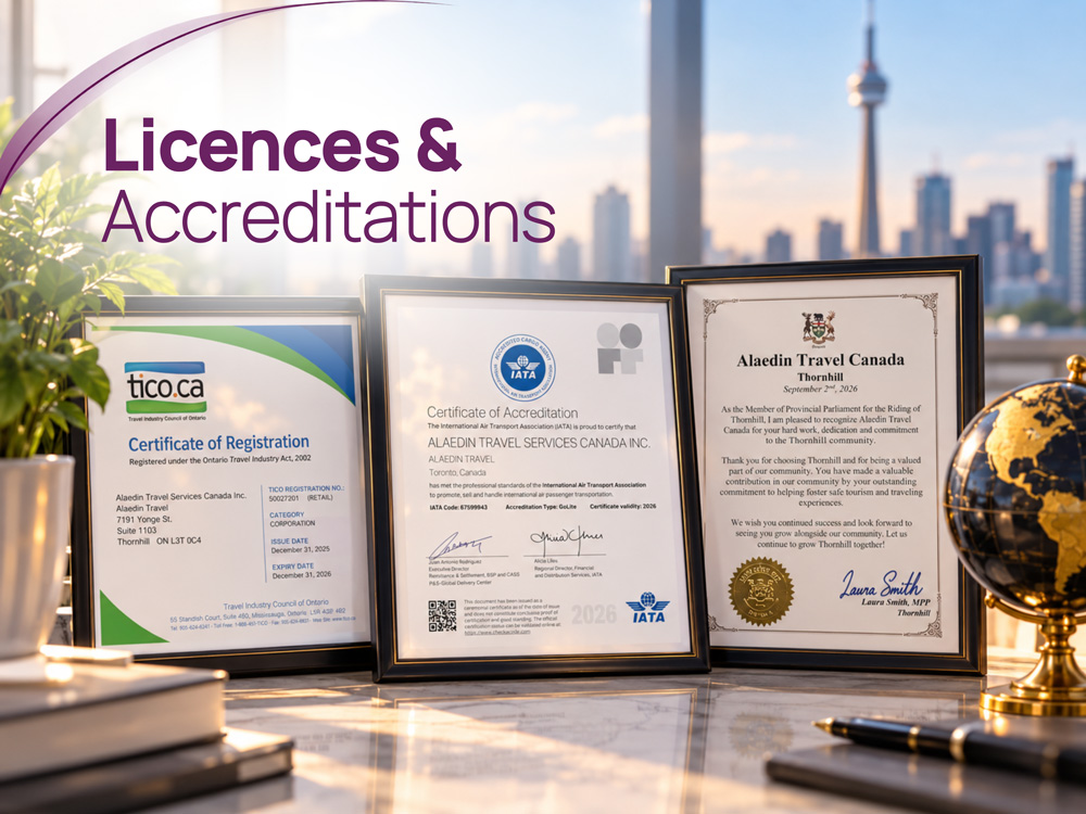 Licences & Accreditations