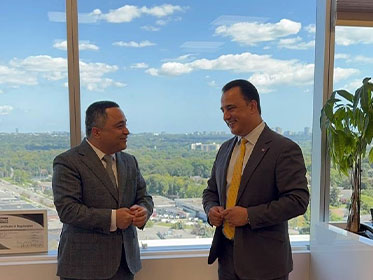 Ontario Minister Michael Parsa Visits Alaedin Travel Canada on Its Anniversary