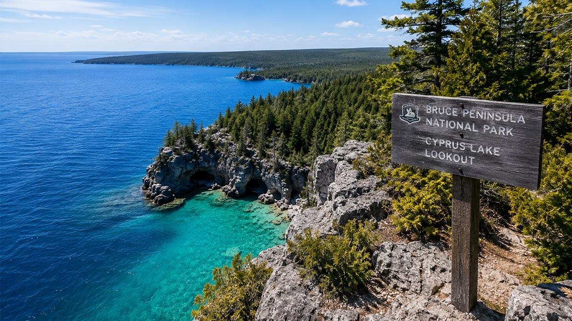 Georgian Bay coastline in Bruce Peninsula National Park