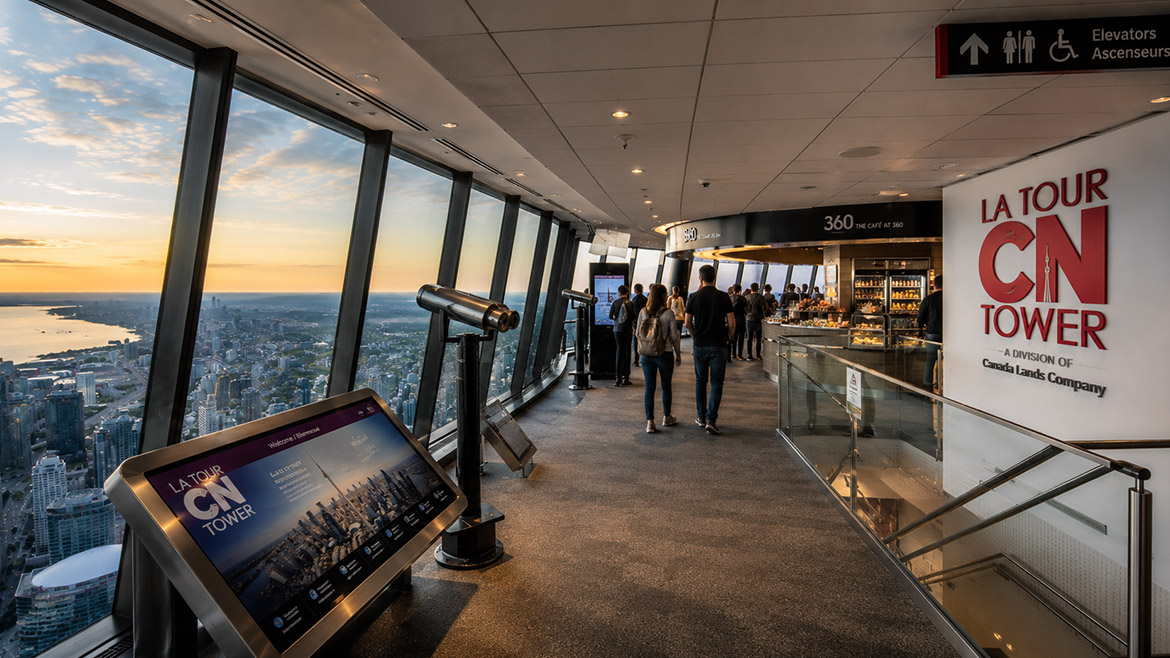 360 Restaurant at the CN Tower overlooking Toronto