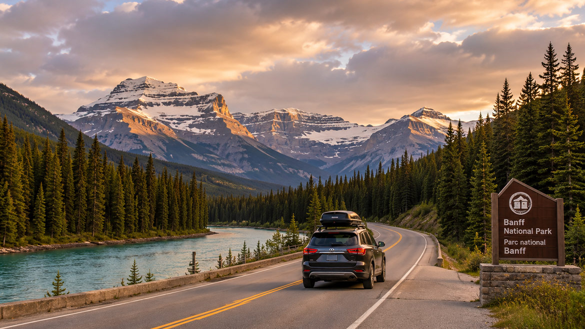 Road trip through Banff National Park, Alberta