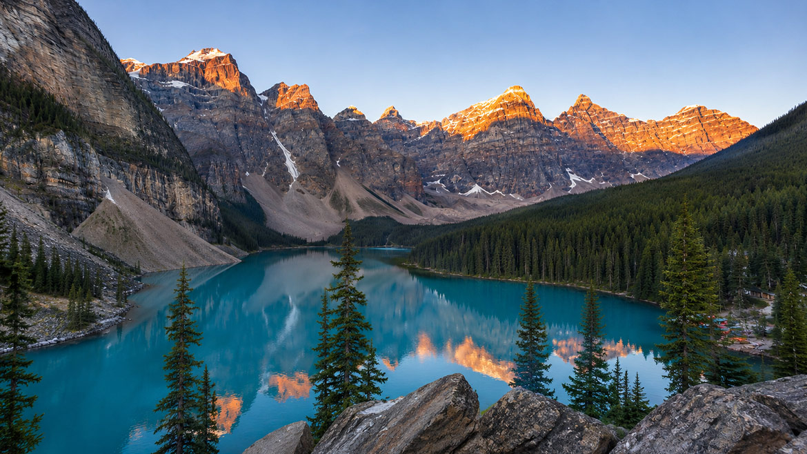 Mountain lake in Banff National Park, Alberta