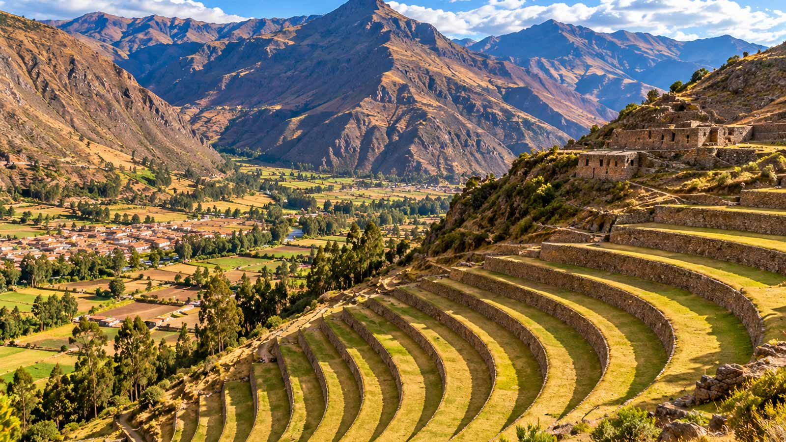 Pisac Inca terraces in the Sacred Valley, Peru- Alaedin Travel Canada