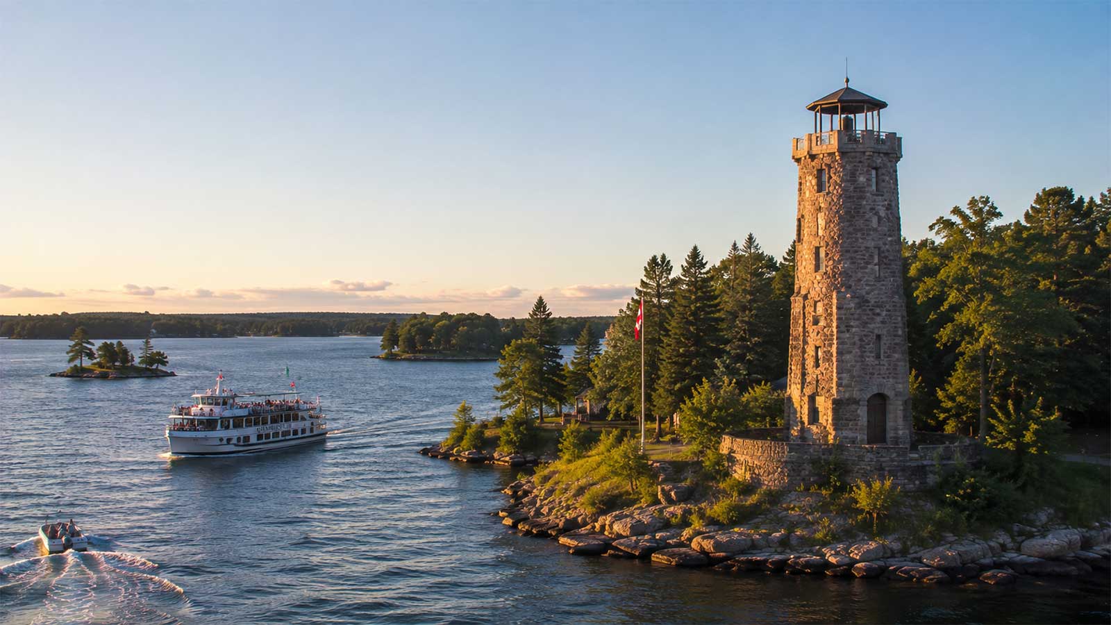 Thousand Islands Tower overlooking St. Lawrence River