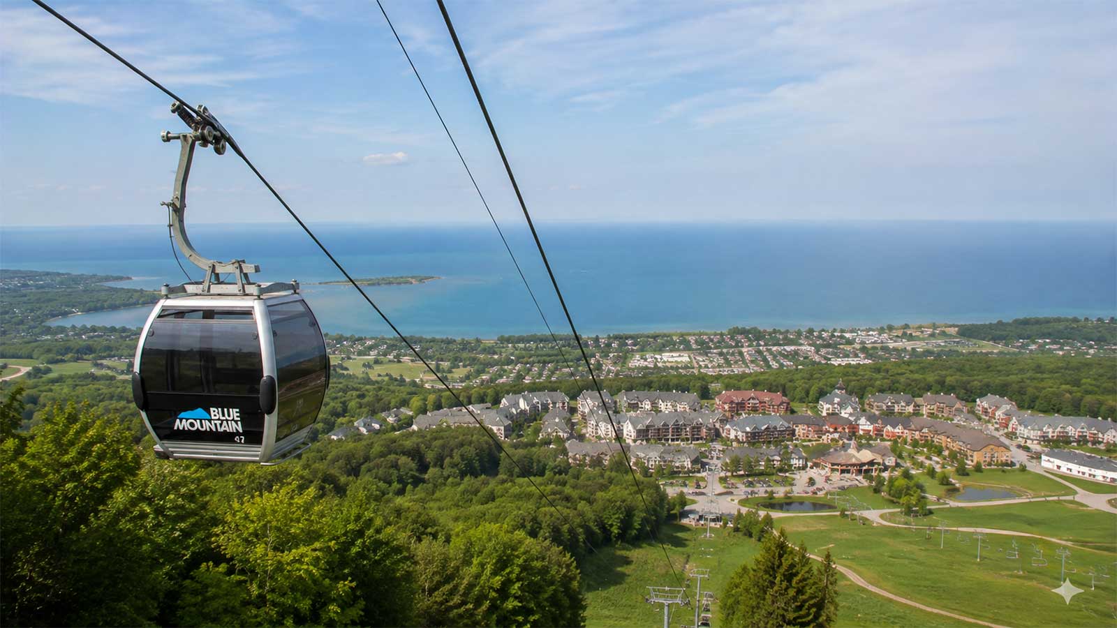 Blue Mountain Gondola overlooking Georgian Bay, Ontario