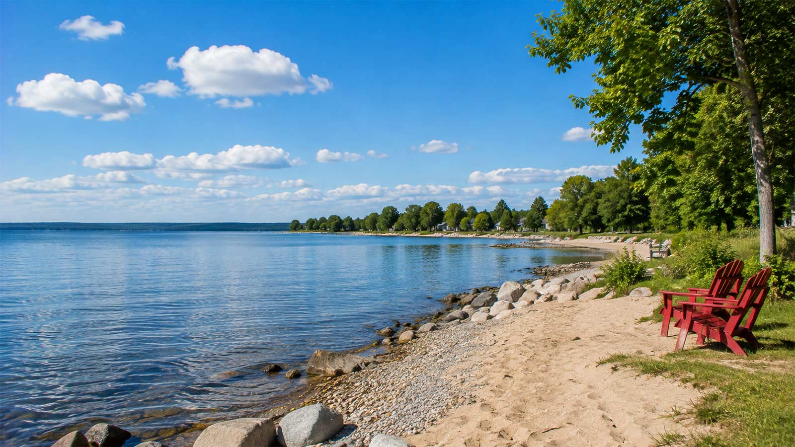 Lake Ontario shoreline in Prince Edward County, Ontario